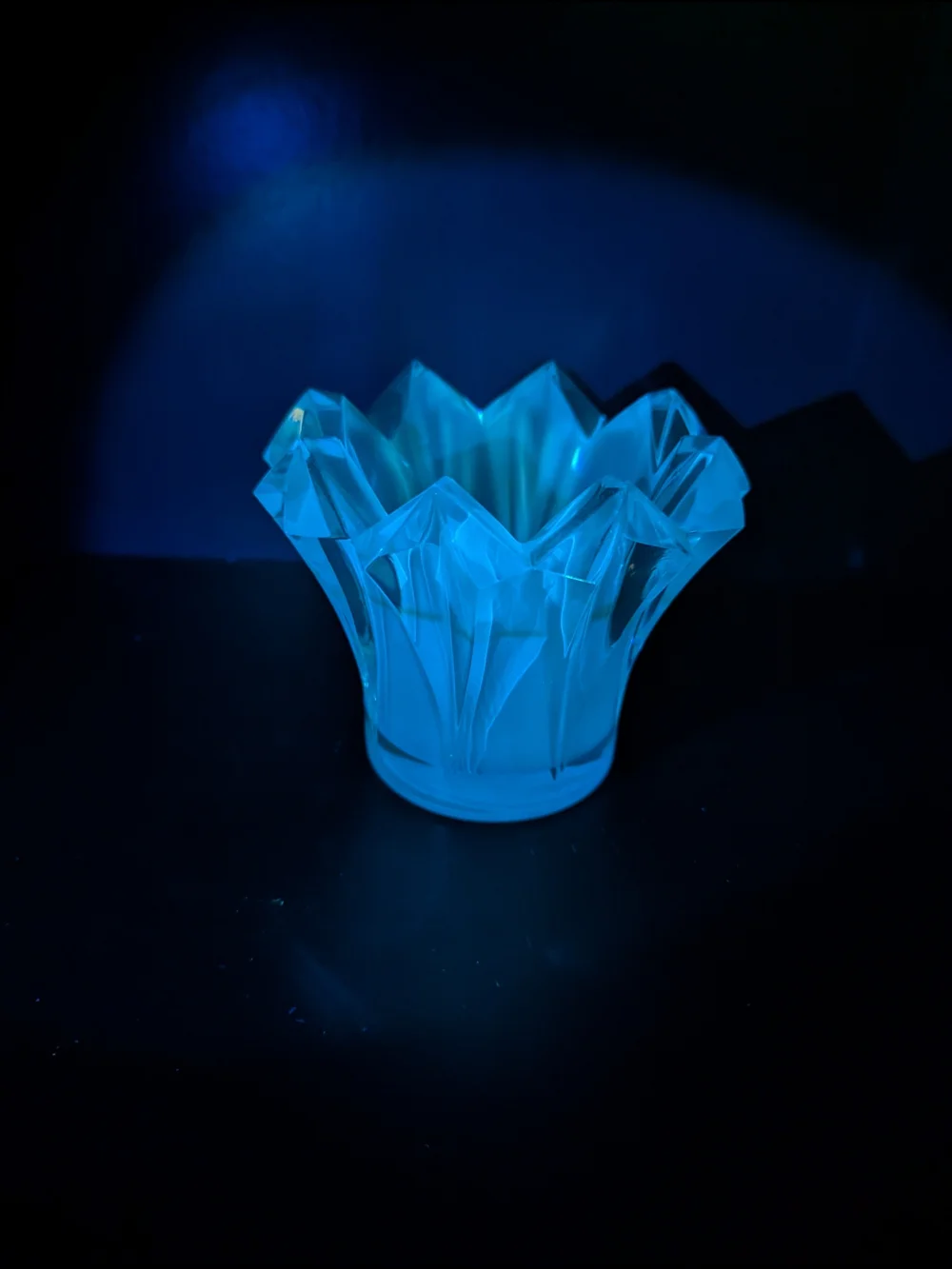 Crystal Frosted Glass Votive Holder - Clear
